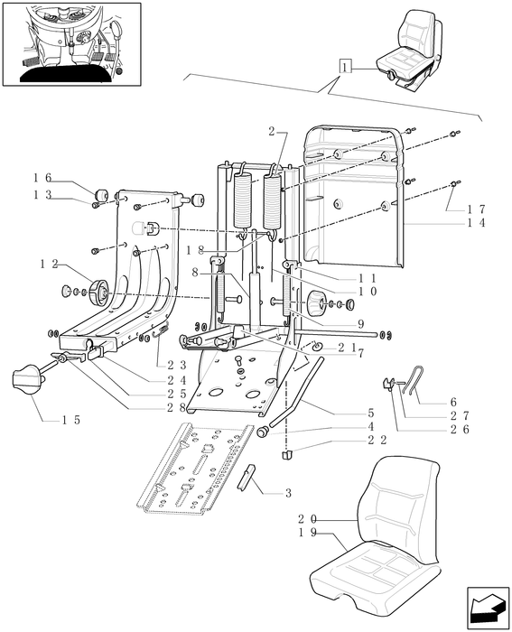 TN75A DRIVER SEAT