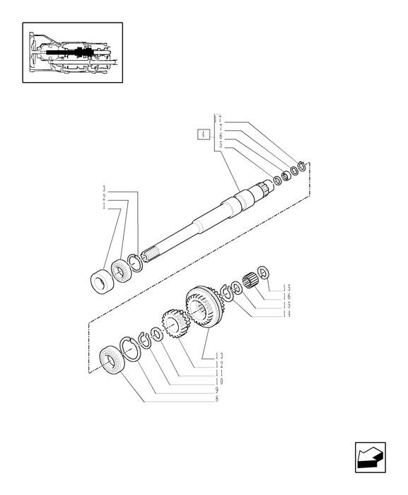 TN75A MAIN SHAFT