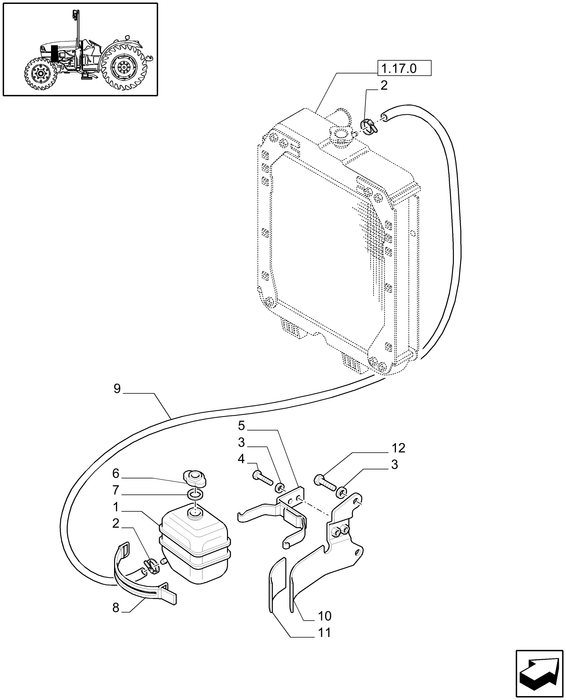 TN70A(2) RESERVOIR, COOLANT E