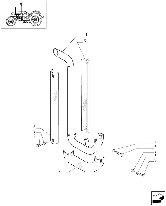 TN95A EXHAUST SYSTEM PIPE