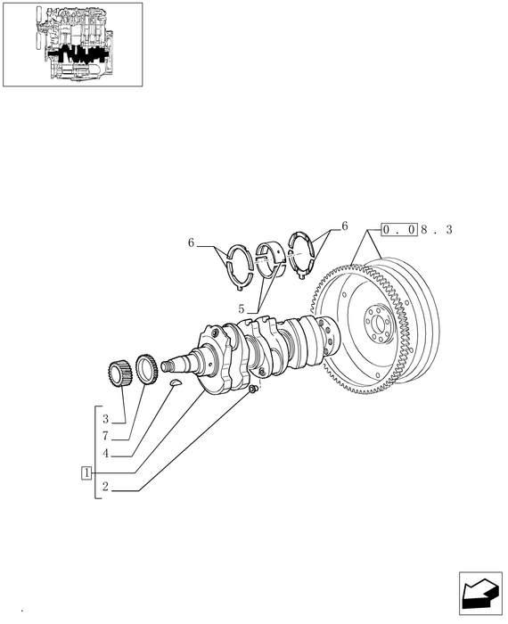 TN75A CRANKSHAFT