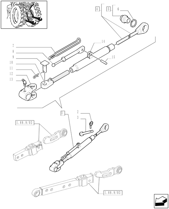 TM120 LIFT LINK END ASSY