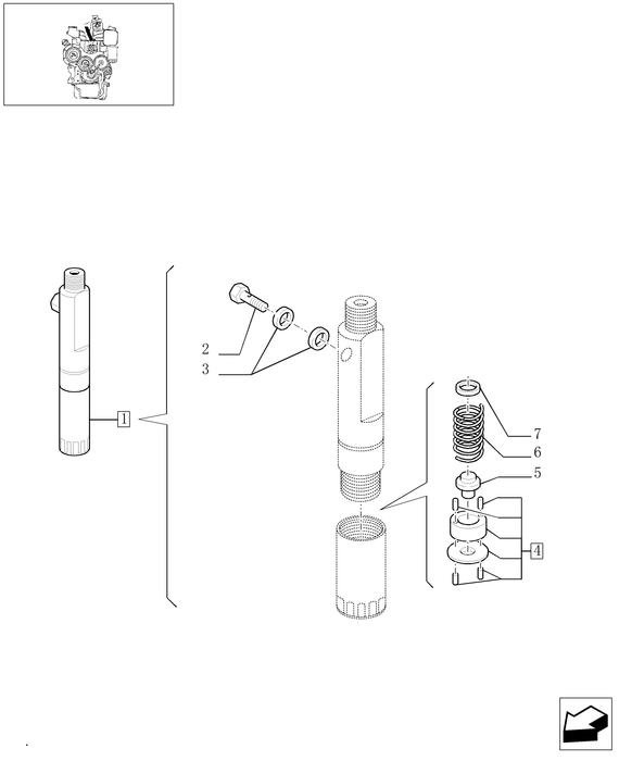 TN75A HOLDER, INJECTOR NOZ