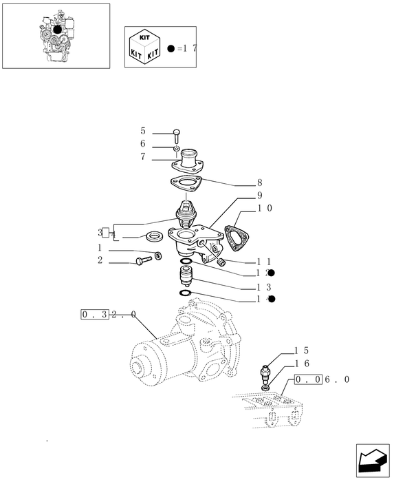 TN70A(2) KIT, WATER PUMP REPA