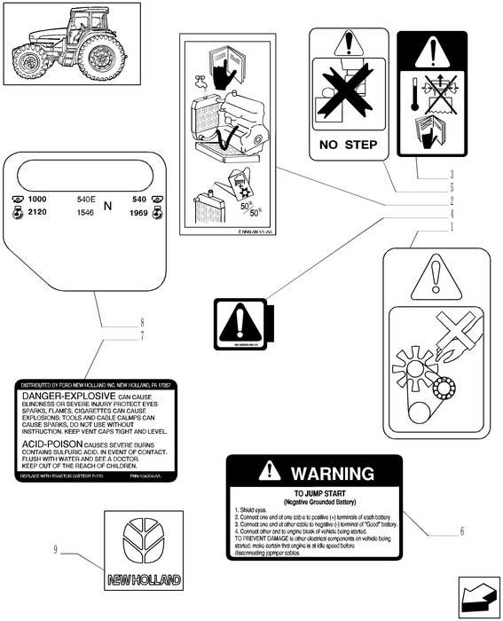 TM120 WARNING DECAL