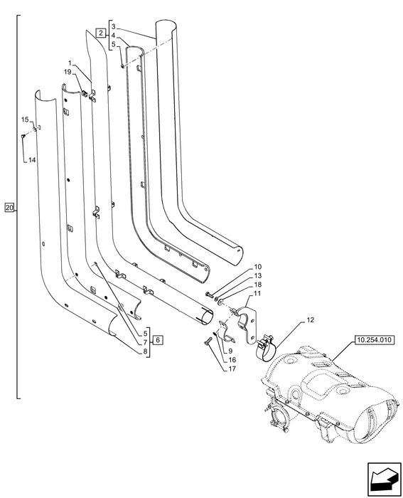 PS75 EXHAUST SYSTEM PIPE