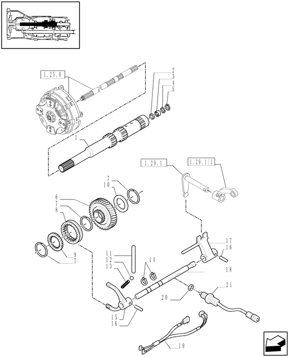 TN75A CONTROL SHAFT