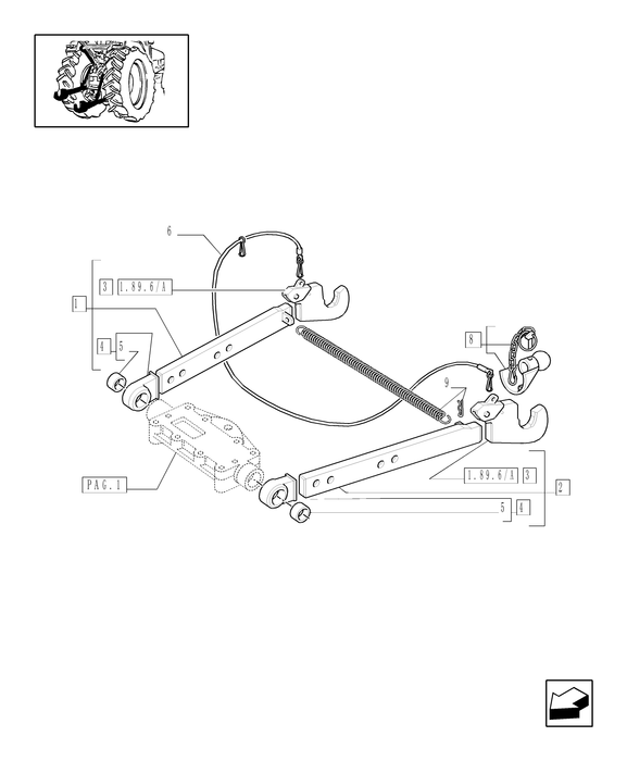 TM120 LIFT LINK END ASSY