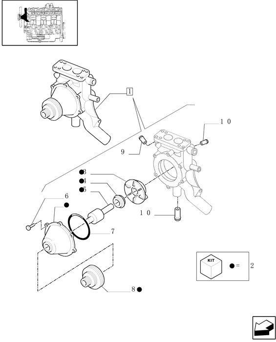 TM120 KIT, WATER PUMP REPA