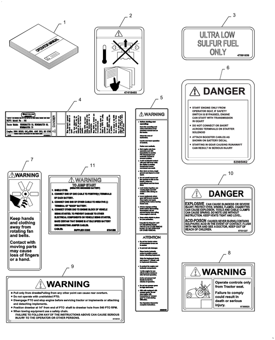 WM70 DANGER DECAL