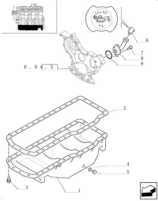 TM120 ENGINE OIL PAN