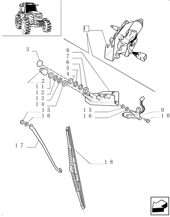 TM120 WIPER ARM