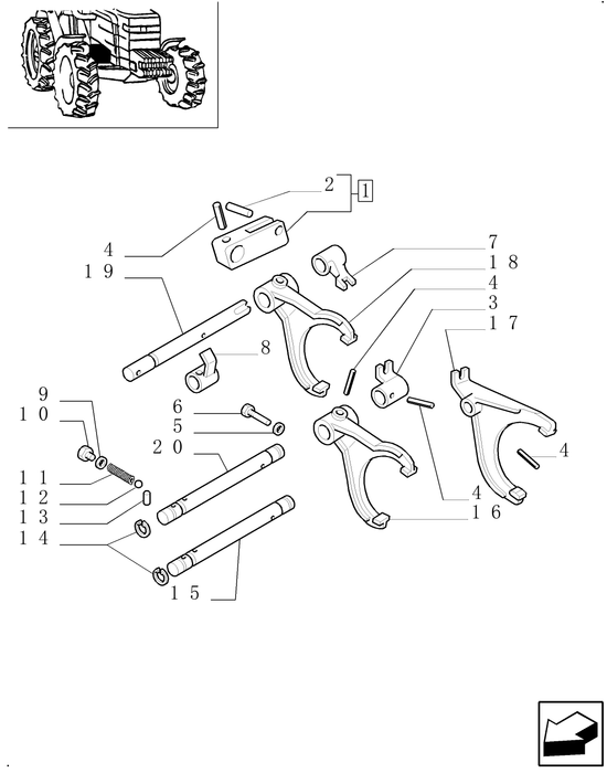 TM120 SHIFT RAIL