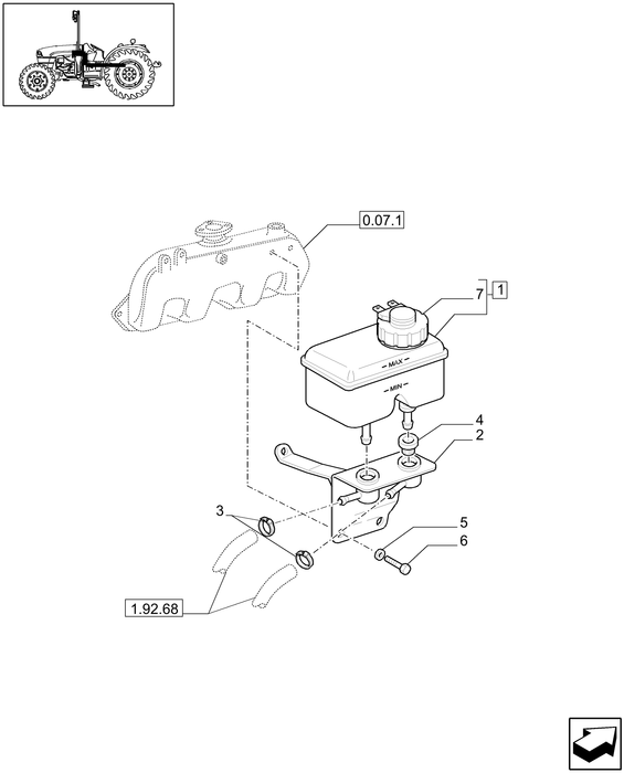 TN75A BRAKE FLUID TANK