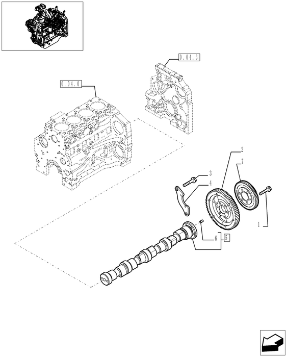 TN85A CORE-CAMSHAFT