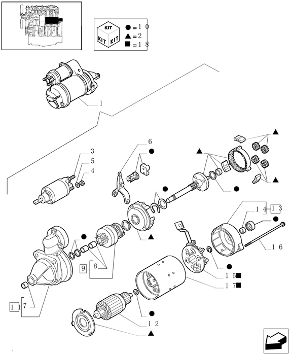 TN75A ALTERNATOR STATOR