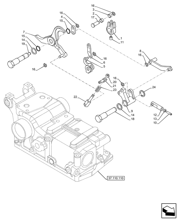 PS75 CONTROL LEVER