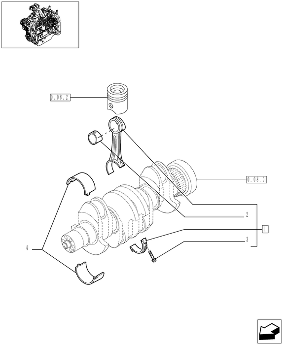 TN95A SET OF CONN ROD BRGS U/S