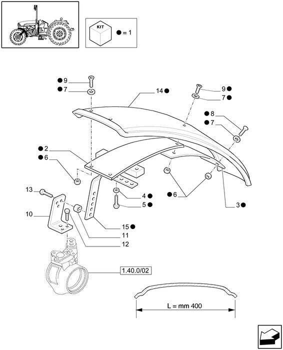 TN95A FRONT FENDER