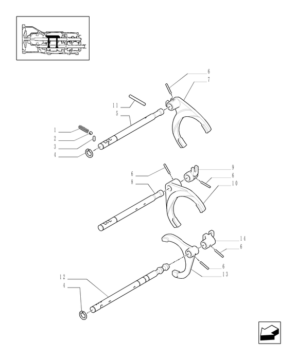 TN75A SHIFTER FORK