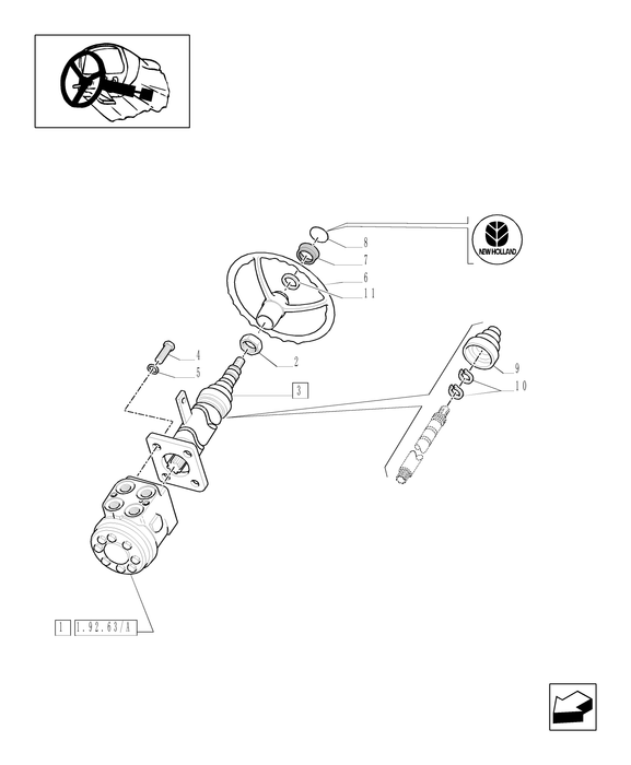 TN75A STEERING COLUMN