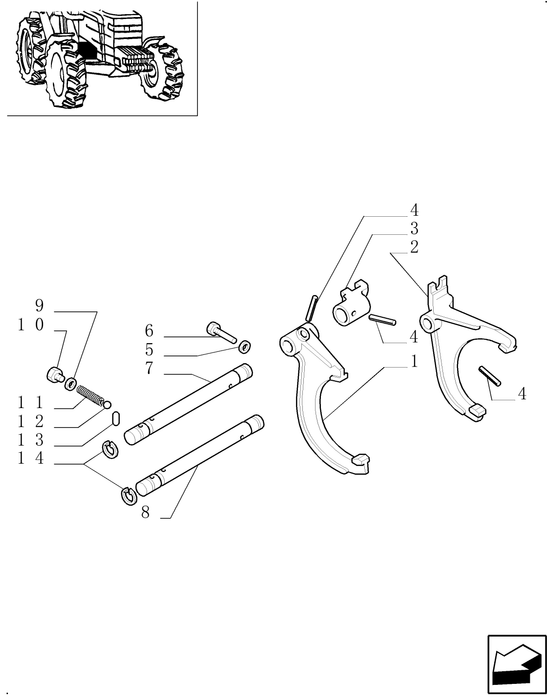 TM120 SHIFTER FORK