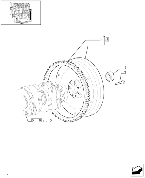 TN70A(2) ENGINE FLYWHEEL