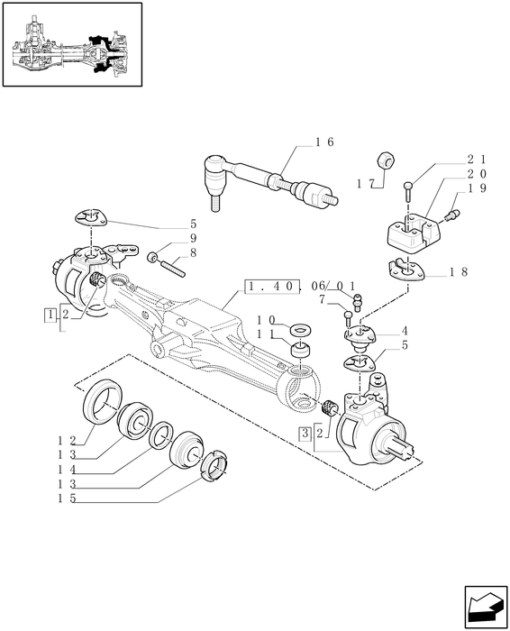 TN75A TRACK ROD ASSY