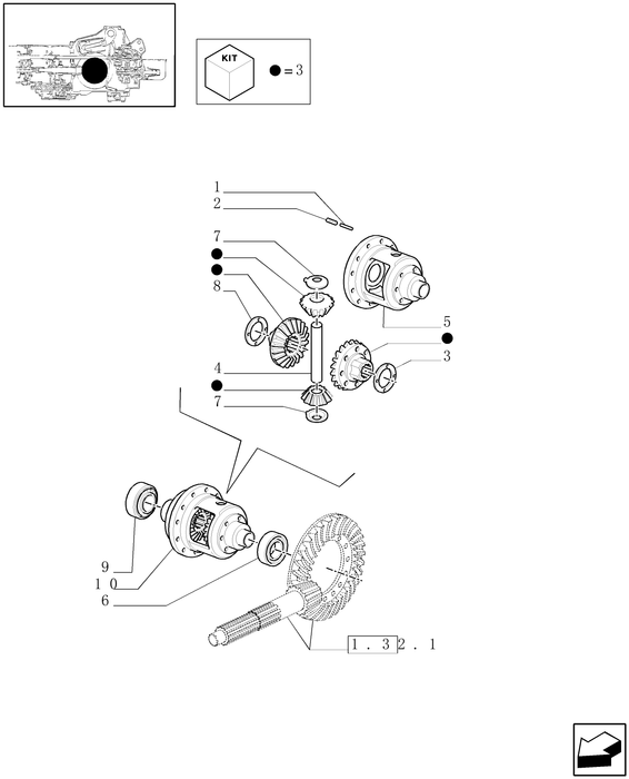 TN75A DIFFERENTIAL GEAR