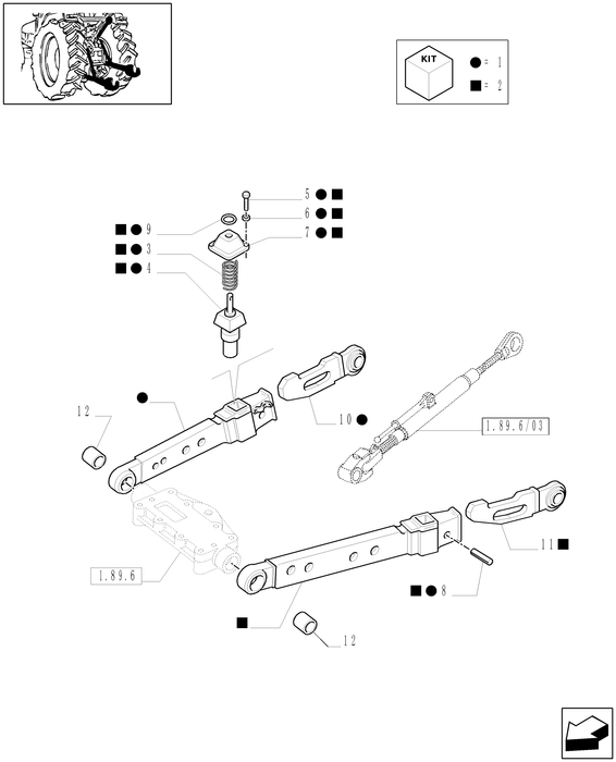 TM120 LIFT LINK END ASSY