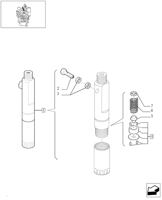 TN70A(2) HOLDER, INJECTOR NOZ