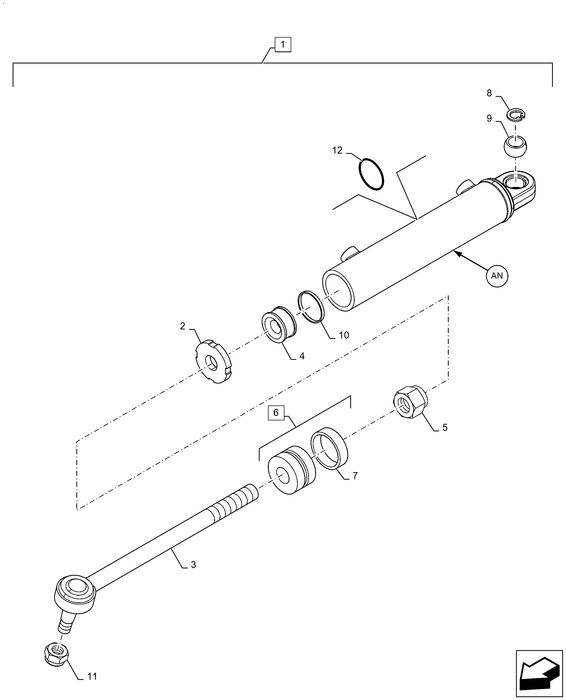 WM70 STEERING CYLINDER