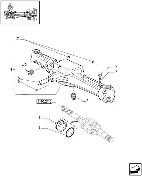 TN75A AXLE HOUSING