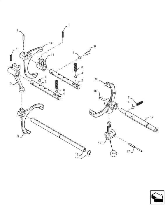 WM70 SHIFT RAIL