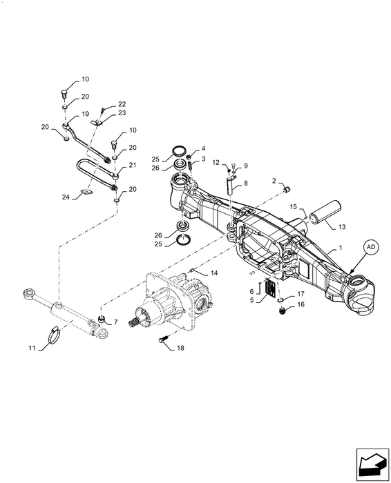 WM60 AXLE HOUSING