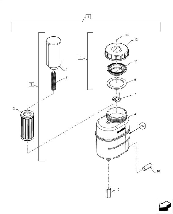 WM60 RESERVOIR, COOLANT E