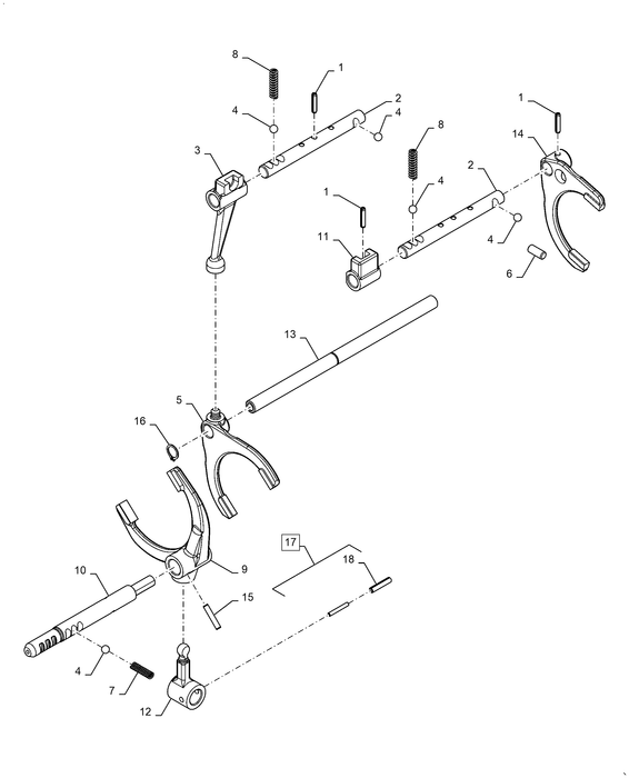 WM70 SHIFT RAIL