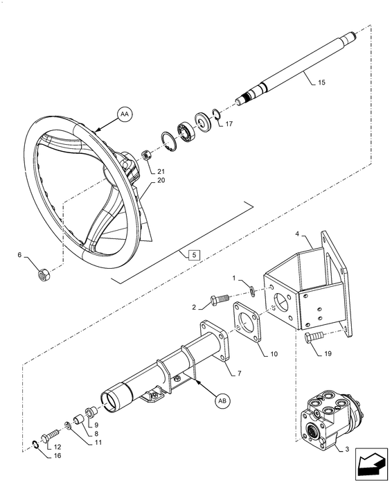 WM70 STEERING COLUMN