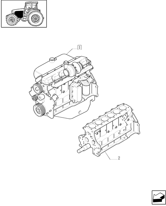 TM120 CORE-SHORT ENGINE