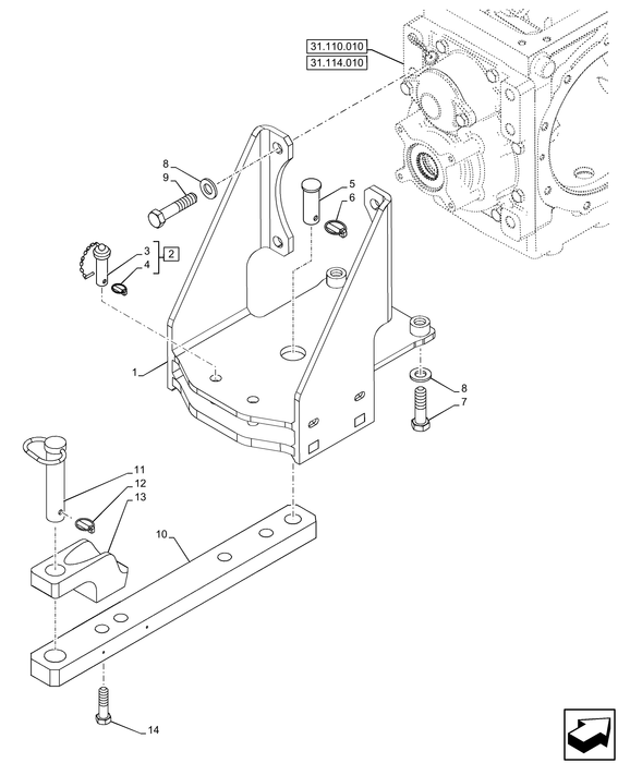 PS75 DRAWBAR FRAME