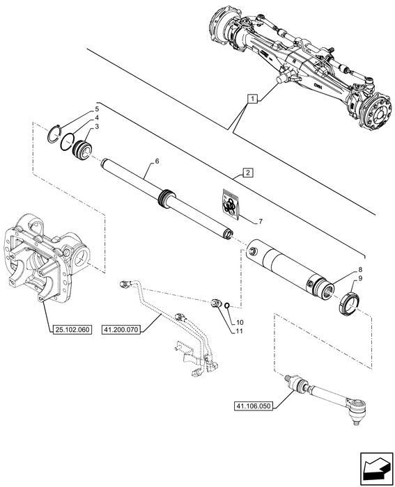 PS75 SERVO STEERING CYL