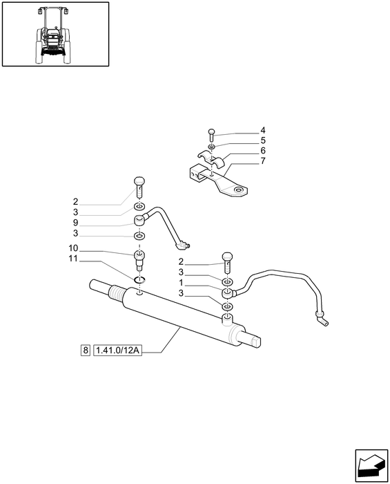 TN85A SERVO STEERING CYL