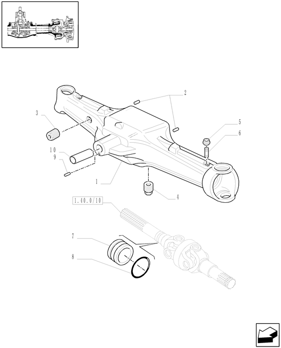 TN70A(2) AXLE HOUSING