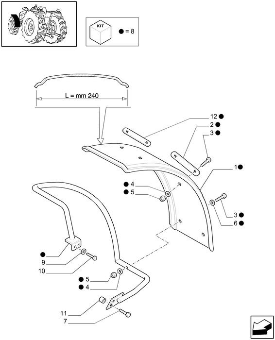 TN75A FRONT FENDER