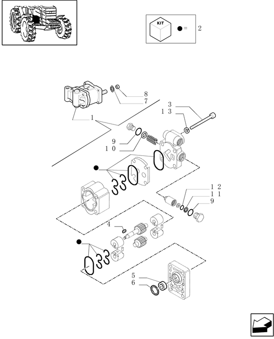 TM120 REMAN-HYD PUMP