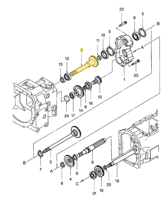 TC29DA CLUTCH INPUT SHAFT