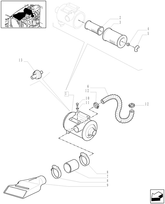 TM120 INTAKE AIR HOSE