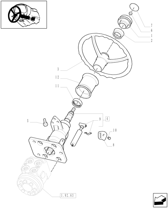 TN85A STEERING COLUMN