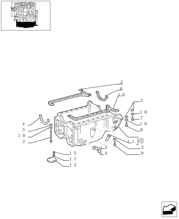 TN75A ENGINE OIL PAN