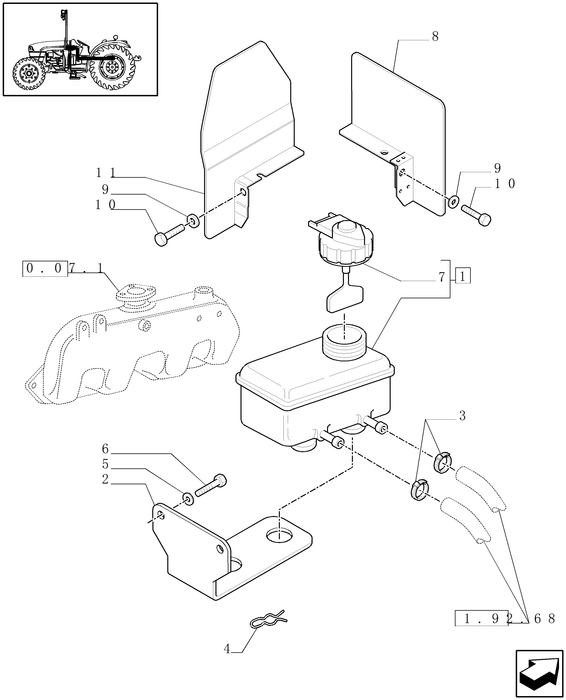 TN95A BRAKE FLUID TANK